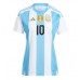 Argentinien Lionel Messi #10 Replik Heimtrikot Damen Copa America 2024 Kurzarm